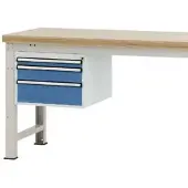 Manuflex Schubladen-Unterbauten, für Werkbank Profi Tiefe 700 mm, brillantblau