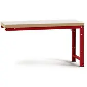 Manuflex Anbauwerkbank Profi Standard, Tischplatte Kunststoff, 1750 x 700 mm, rubinrot