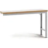 Manuflex Anbauwerkbank Profi Spezial, Tischplatte Kunststoff, 1500 x 700 mm, alusilber