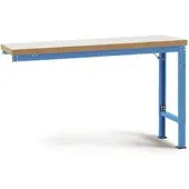 Manuflex Anbauwerkbank Profi Spezial, Tischplatte Kunststoff, 2000 x 700 mm, lichtblau