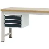 Manuflex ZB4631.7016 Gehäuse-Unterbau PROFI, Nutzhöhe 300 mm mit 3 Schubfächern. Für Werkbanktiefe 700 mm