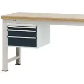 Manuflex Schubladen-Unterbauten, für Werkbank Profi Tiefe 700 mm, anthrazit
