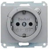 Berker 47087004, Typ F, Edelstahl, Metall, Kunststoff, IP20, 250 V, 16 A