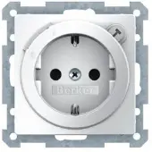 Berker SCHUKO-Steckdose m FI- 47086089 Schutzschalter Q1 polarweiss