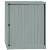 Bisley Rollladenschrank ET408102S, aus Metall, abschließbar, 80 x 102,9 x 43 cm (B/H/T), silber, 2 Böden