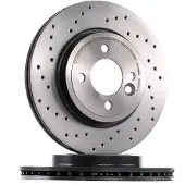 Brembo Bremsscheibe 09.8655.1X, vorne, gelocht, belüftet, perforiert, 1 Stück