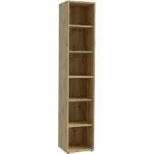 Forte Aktenregal "Goldsboro", braun (artisan eiche), B:44,8cm H:226,5cm T:41,5cm, Holzwerkstoff, Regale, Aktenregal, mit 6 offenen Fächern, unterschiedliche Breiten, Höhe 226,5 cm