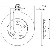 Hella Bremsscheibe [Hersteller-Nr. 8DD355100-741] für Mercedes-Benz