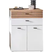 Wohn-Concept Fresno Schuhschrank Holzwerkstoff Weiß matt/Eiche Artisan