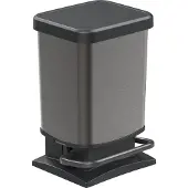 Rotho Abfalleimer 20L Paso - Treteimer Geruchsdicht - Abfallbehälter 29,3 x 26,6 x 45,7 cm - Mülleimer mit Softclose - Tretabfalleimer