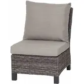 Siena Garden Mittelmodul CORIDO, Aluminium Anthrazit / Gardino-Geflecht Charcoal Grey / Kissen 100 % Polypropylen Taupe meliert