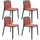 Fm Büromöbel 4er-Set Besucherstühle »Cento« rot, 52.6x46.1 cm