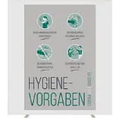 PaperFlow Trennwand »Easyscreen« mit Info-Motiv »Hygiene-Vorgaben« 160 x 39 x 174 cm weiß, 160x174x39 cm