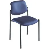 Nowy Styl 4er-Set Stapelstuhl »Quad« Leder blau, 45x47 cm
