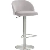 Mayer Barstuhl Sitzmöbel 1216 48 x 49 x 77 cm Stahl chrom matt/graublau