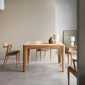Tikamoon Esstisch Ruth aus massivem, recyceltem Teakholz 120x120