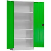 Classix Aktenschrank X-530365, aus Metall, abschließbar, 92 x 194,5 x 60 cm (B/H/T), grün / lichtgrau