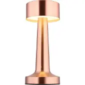 Globo Tischlampe Tischleuchte Nachttischlampe kupfer Touchdimmer Akku LED H 21 cm