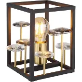 Globo Lighting Tischleuchte Metall schwarz matt, 1x E27