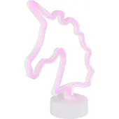 Globo Lighting LED Tischleuchte, Einhorn, weiß, Neonleuchte, H 28,5 cm