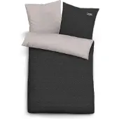 Cinque Melange-Jersey Bettwäsche titanium 200x200 cm + 2x 80x80 cm - beige;grau
