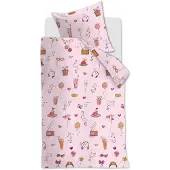 HANNEKEJAG Renforcé-Bettwäsche-Garnitur Pink Party Farbe Pink Größe 135x200+80x80
