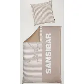 Sansibar Shoes Bettwäsche SANSIBAR Satin BL 155x220 cm braun Bettbezug Bettzeug