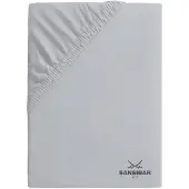 Sansibar Spannbettlaken in Silber | Gr.: 180-200 x 200 cm