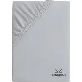 Sansibar Spannbettlaken in Silber | Gr.: 140-160 x 200-220 cm