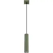 Sollux Pendelleuchte KARBON 1 olivgrün 1xGU10 10W Aluminium 118x8x8cm