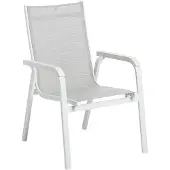Kettler Basic Plus Stapelsessel Aluminium/Outdoorgewebe Hellgrau 0301202-5200