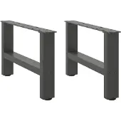 vidaXL Couchtischbeine Anthrazit 2 Stk. 50x(30-31) cm Stahl