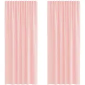 vidaXL Voile Vorhänge mit Stangentaschen 2 Stk. Rosa