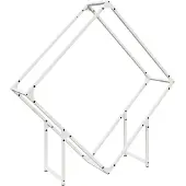 vidaXL Brennholzregal Weiß 100x25x100 cm Kaltgewalzter Stahl