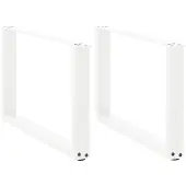 vidaXL Couchtischbeine U-Form 2 Stk. Weiß 60x(42-43) cm Stahl