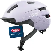 ABUS Fahrradhelm PURL-Y ACE mit LED-Licht – geeignet Fahrten auf E-Bike und S-Pedelec – trendiger NTA-Schutzhelm für Erwachsene und Jugendliche – Lavendel (Light Lavender), Größe L (57-61 cm)