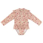 Sterntaler Badeanzug langarm mit UV-Schutz Blumen, natur | mehrfarbig, 110