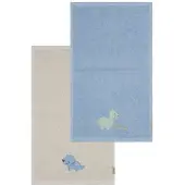 Sterntaler Kinderhandtuch 2er-Pack DINO Rexi in helles blau | Gr.: onesize
