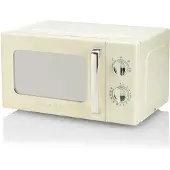 Gorenje MO20E1HRL Retro Standmikrowelle, 5 Leistungsstufen, 700 Watt, 20 l Volumen, Glastür, beige