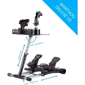 Wheel Stand Pro Deluxe V2 (schwarz, Thrustmaster Hotas Warthog and Saitek X52/Pro, X55)