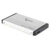 Gembird EE2-U3S-2-S, HDD-Gehäuse, 2.5", SATA, USB Anschluss, Silber