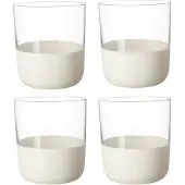 Villeroy & Boch Whiskyglas "Whiskybecher Manufacture Rock 250 ml 4er Set weiß-transparent"