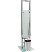 Wenko Toilettenbutler Rivalta Edelstahl matt - Toilettenbürste mit Halter, Toilettenpapierhalter und Ersatzpapierhalter
