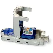 Nedis RJ45-Stecker - Stecker - Toolless CAT6 / CAT6a - Gerade - Vergoldet - 2 Stück - Metall - Blau / Grau - Box