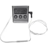 Tepro Garten 8565 Grilltermometer Rustfrit stål, Sort