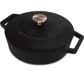 Berlinger Haus BH/6493, Auflaufform, Rund, Gas, Halogen, Induktion, Schwarz, Emaille, Eisenguss