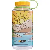 Nalgene Wasserflasche Wide Mouth 1000ml Clear Stained Glass River