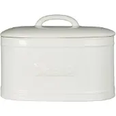 Ib Laursen Brotkasten Brotbox oval aus Keramik in weiss | Gr.: onesize