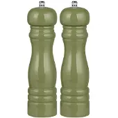 Ib Laursen Salz & Pfeffermühlen Set 2-teilig Grün Gewürzmühlen Holz