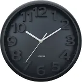 Karlsson - Wanduhr Elevated Classic Numbers - Mattschwarz - 5x33.5x33.5cm